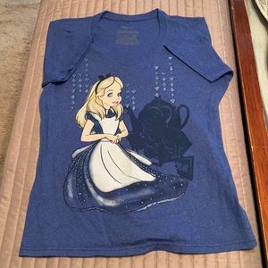 alice in wonderland disney store v neck shirt